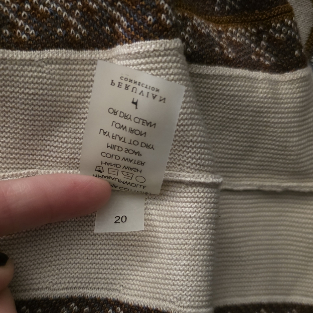 Peruvian Connection Maxi Knit Dress Tribal Sleeveless Beachy Size XL - Picture 9 of 10